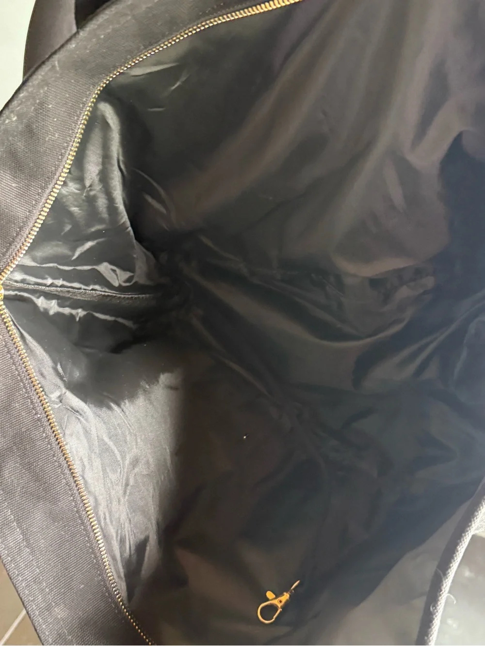Pet Black Canvas Tote with Zippered Top